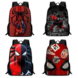 Mochilas de Spiderman de dibujos animados para niños y niñas, regalo de cumpleaños para estudiantes, mochilas escolares de gran capacidad para acampar, mochila duradera