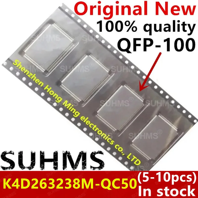 (5-10piece)100% New K4D263238M-QC50 K4D263238M QC50 QFP-100 Chipset