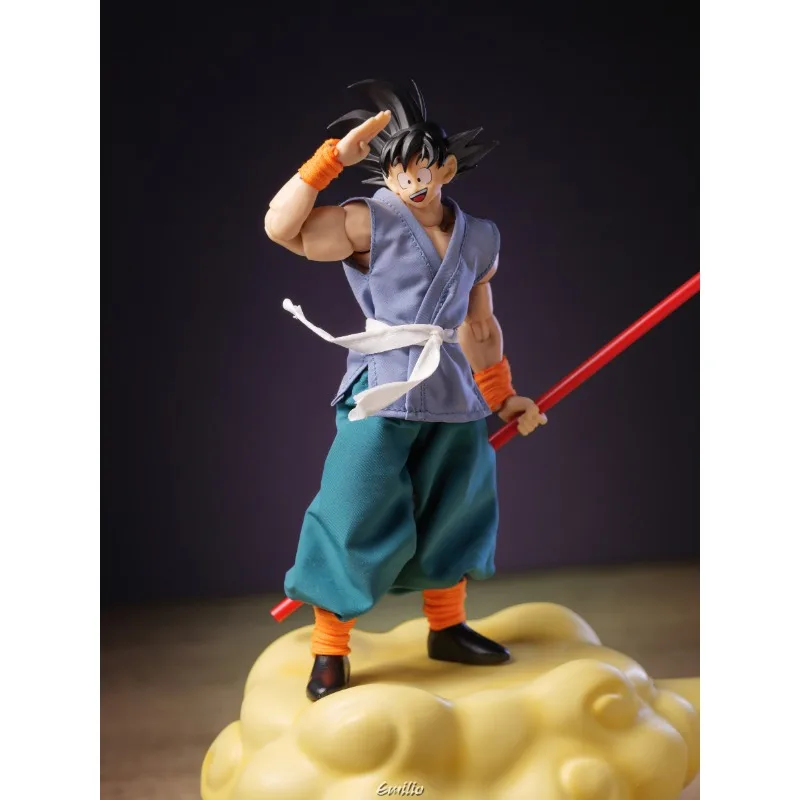Dragon Ball 1/12 Scale Classic Character Son Goku Light Blue Set Clothes for 6in Shf Action Figures Dolls Accessories