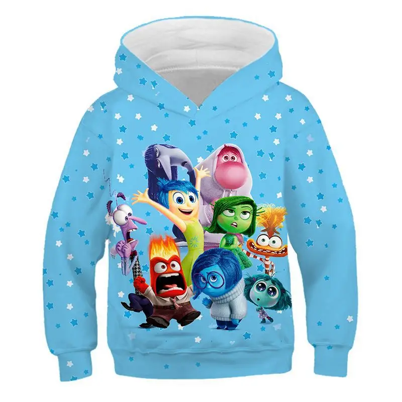 

MINISO Cartoon Cute Mind Secret Service 3D Digital Printing Pullover Hooded Children's Sweater