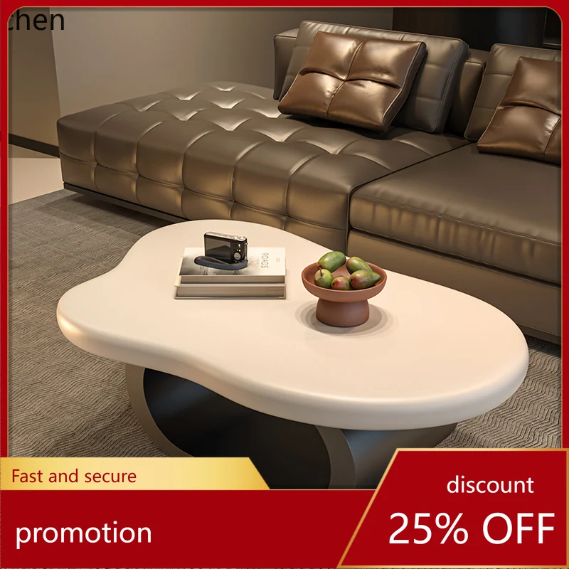 

HT medieval cream style modern minimalist irregular living room household table minimalist