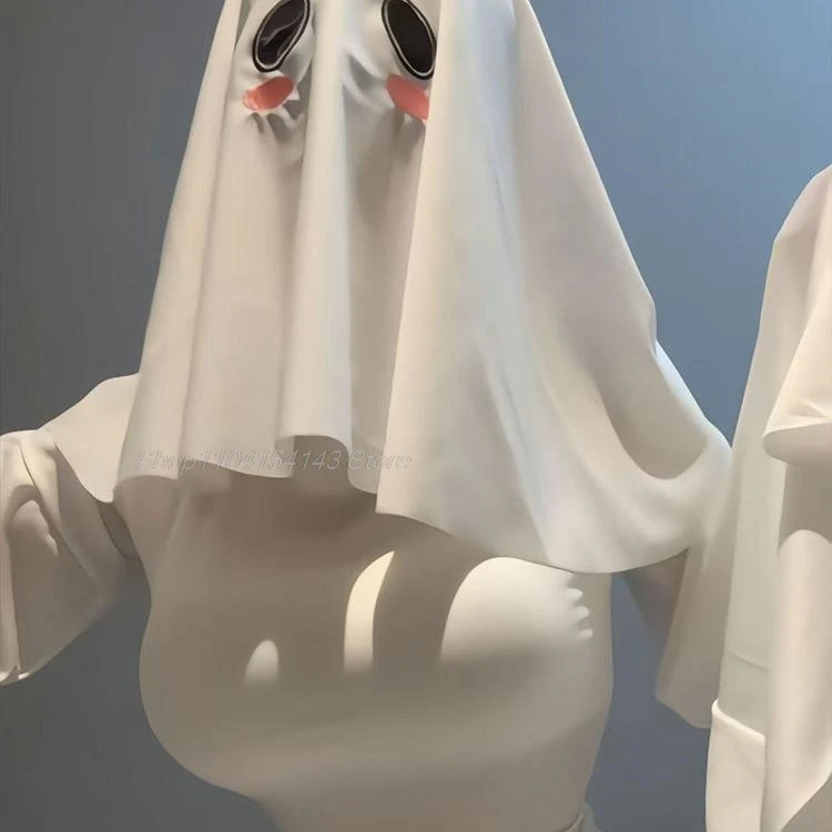 Sexy Leuke Vrouwelijke Ghost Cosplay Kostuum Halloween Scare Face Cape Scream Kostuum Volwassen Fancy vrouwen Jurk Halloween Cosplay Kostuum