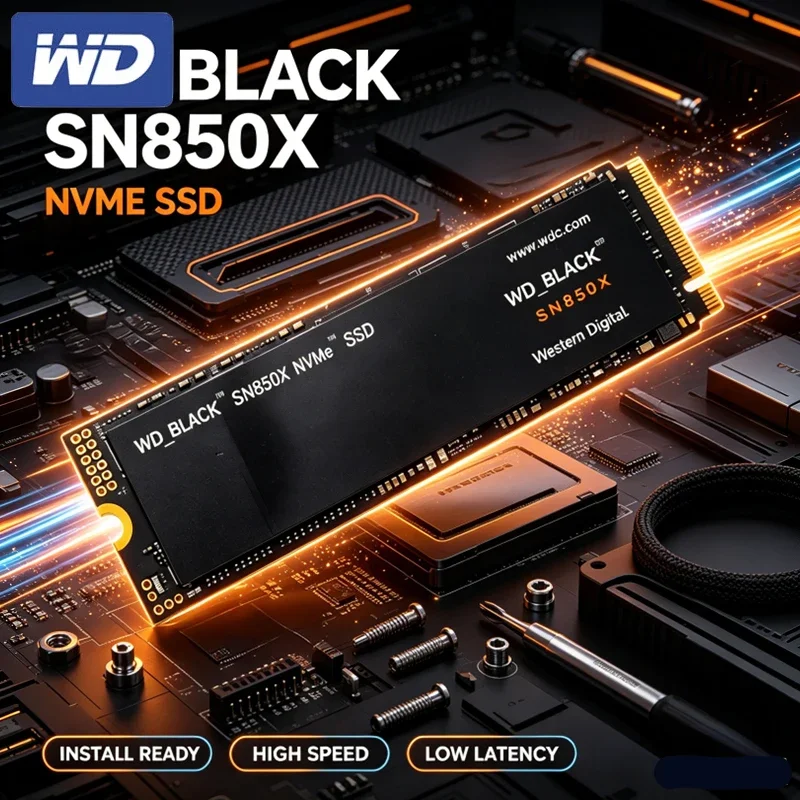 WD_BLACK SN850X Western Digital 1TB 2TB 4TB M.2 2280 PCIe4.0 NVMe SSD High Speed Gaming Storage For PC Desktop Laptop Upgrade