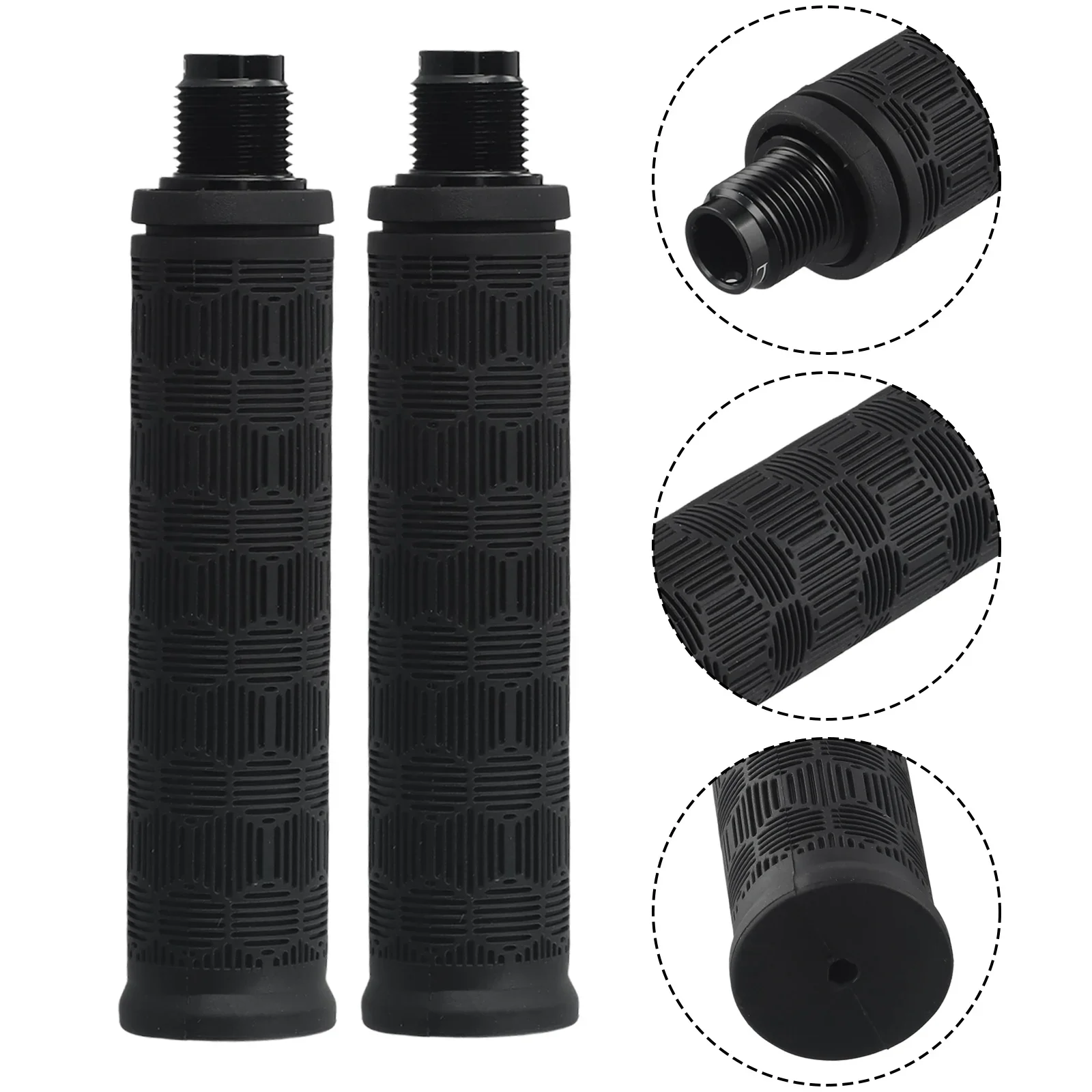 

Nice Practical Handlebar Grip Parts 1 Pair 143*33mm 22mm Black Rubber Useful 263g/pair Aluminium Alloy Hot Sale