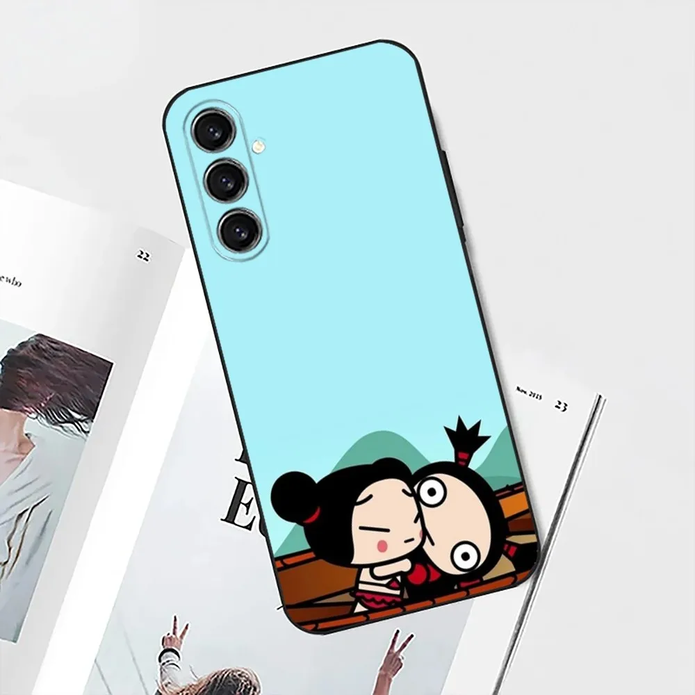 Cartoon P-Pucca Garu  Phone Case For Samsung Galaxy A13,21s,22,31,32,52,53,71,80,91 Black Soft Cover