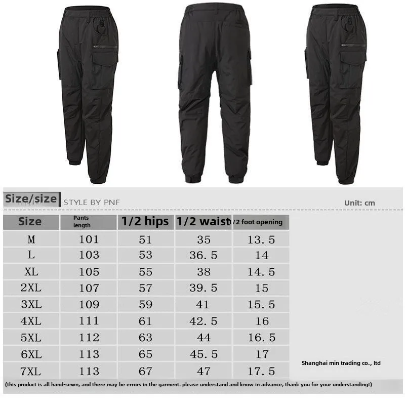 New 18-zone heating pants men's and women's winter thickened warm knee heating trousers multi-bag casual electric hot pants