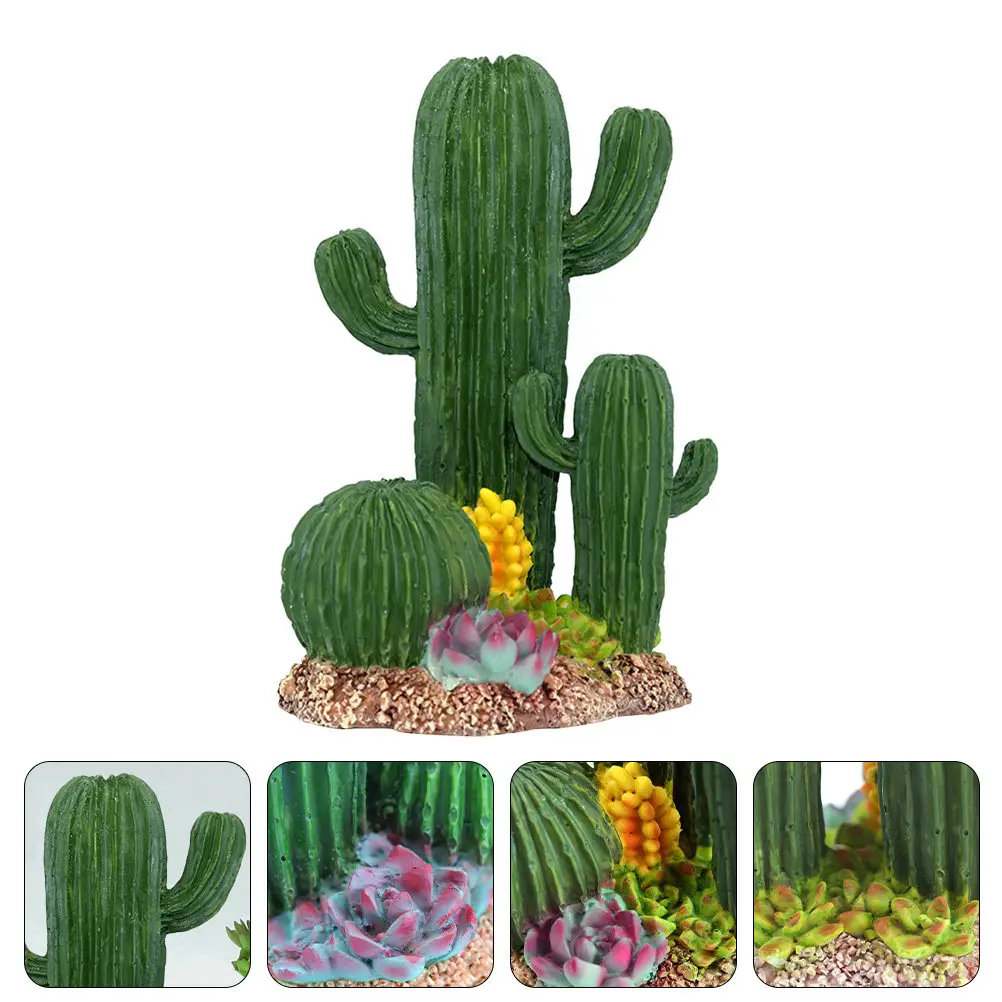 

Имитация кактуса: статуэтка из смолы, украшение для террариума, реалистичный декор для рептилий и ландшафтного дизайна