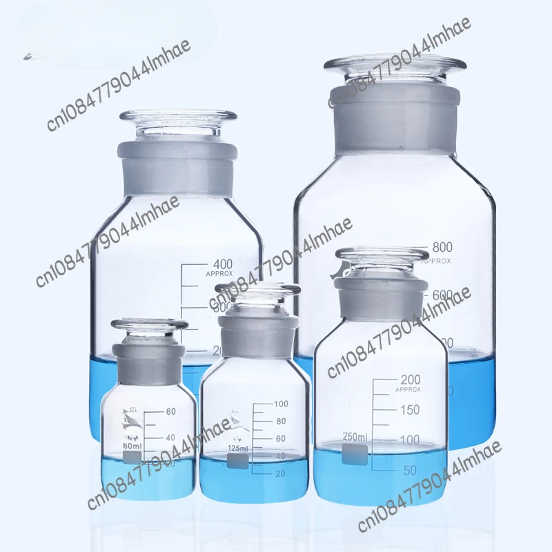 Neutral material with scale white large mouth Small mouth grinding, reagent , wide, fine bottle