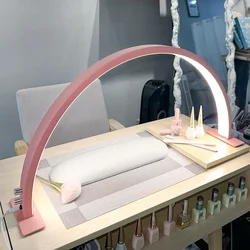 50W Nowy przełącznik obrotowy LED Lampa półksiężycowa do paznokci Salon kosmetyczny Przedłużanie rzęs Lampa biurkowa do brwi Manicure Nail Art Fill Light