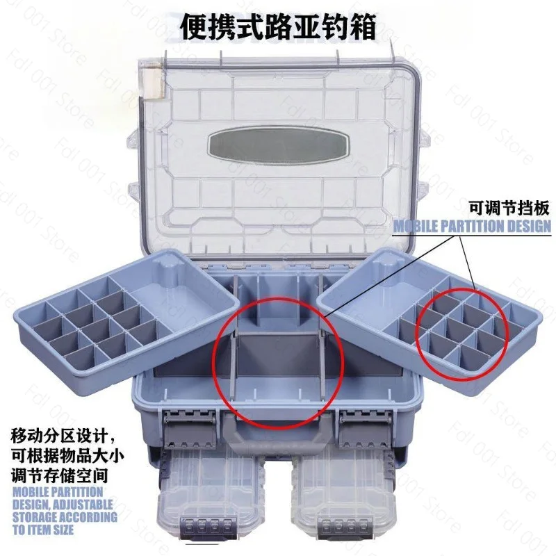 釣り道具箱 大容量 ポータブル 多機能 防水 餌アクセサリー アウトドア キャンプ 収納ボックス