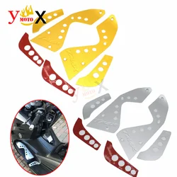 T-MAX500 CNC 프론트 발받침 풋 패드 페달 플레이트 미끄럼 방지 매트 트림 데칼, 야마하 TMAX500 2008-2011 용, 08-11 오토바이