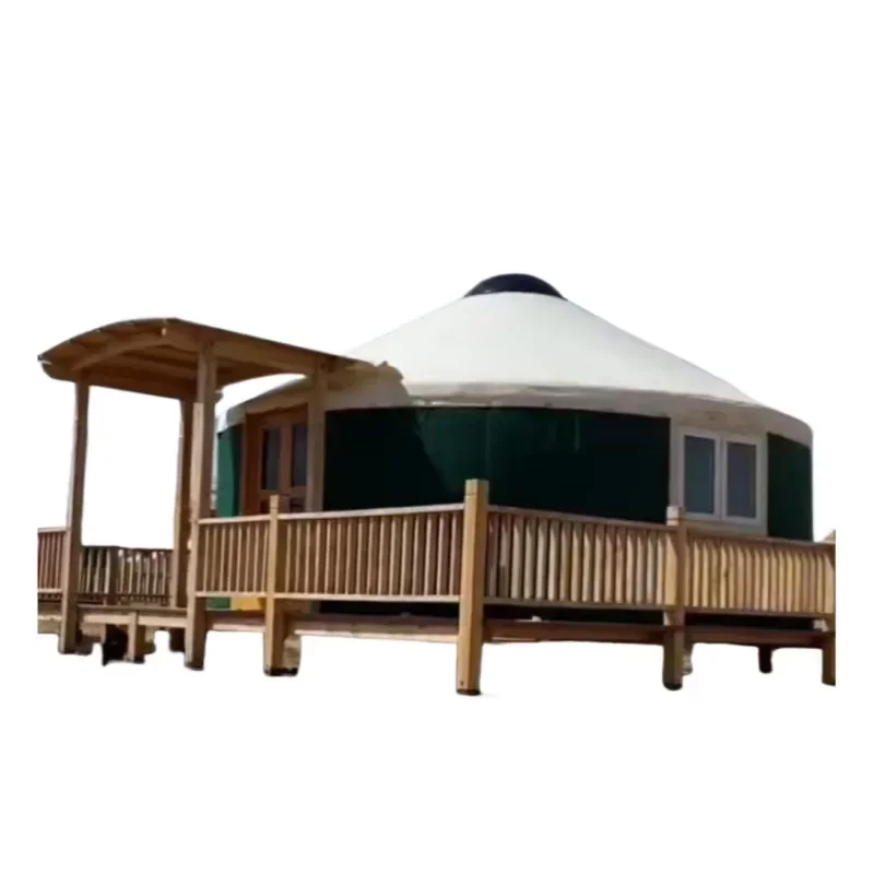 Winter Steel Wooden European Style Mongolian Yurt Windproof Prefab Mongolian Yurt