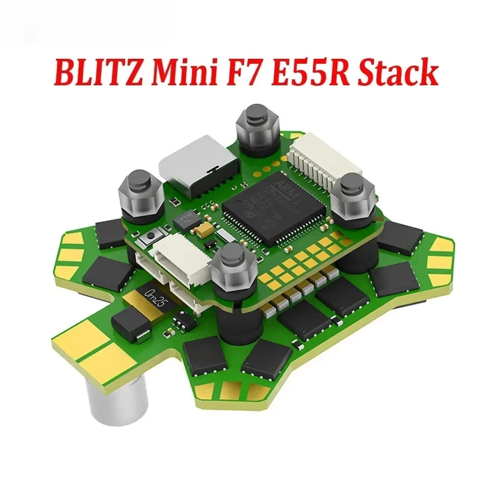 Mini F7 E55R Stack V1.2 F7 FC / E55R 4-IN-1 2-6S BLITZ​ ESC for RC FPV Drone Flight Control System DIY Electronics