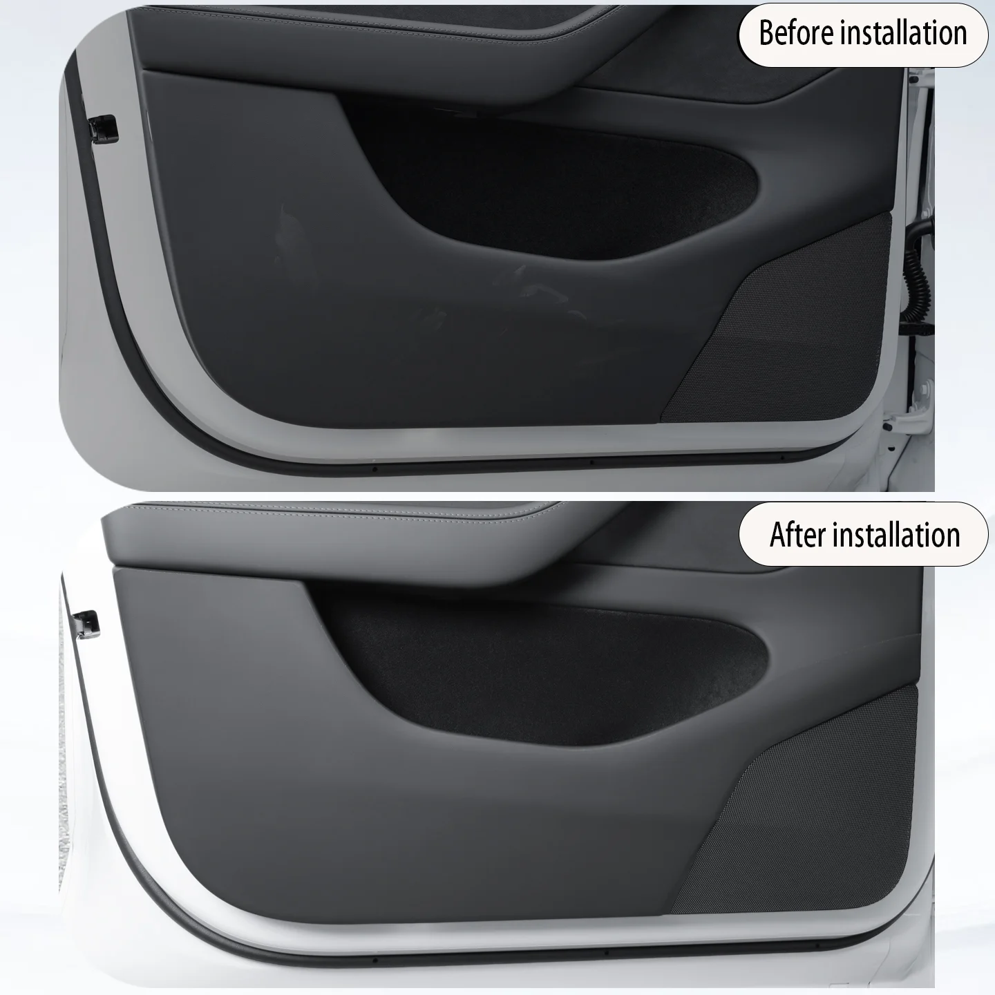 Suitable for the New Tesla 6-Seater Model YL Door Kick Pad with Adhesive Backing, Door Panel stickers, Interior Decoration Chang