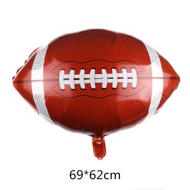 18-Inch round rugby aluminum film balloon, through styling balloon birthday party decoration