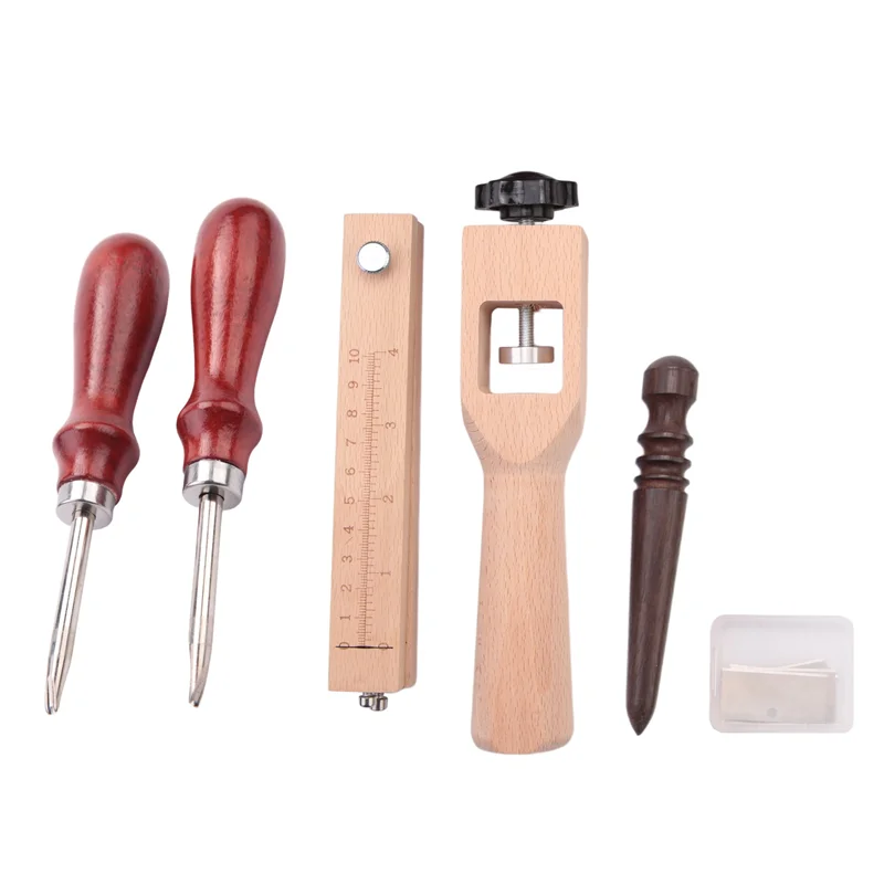 

B08B-4 шт., резак для кожаных ремешков, регулируемый резак для кожаных полосок, наборы резаков с полированными инструментами для резки своими руками