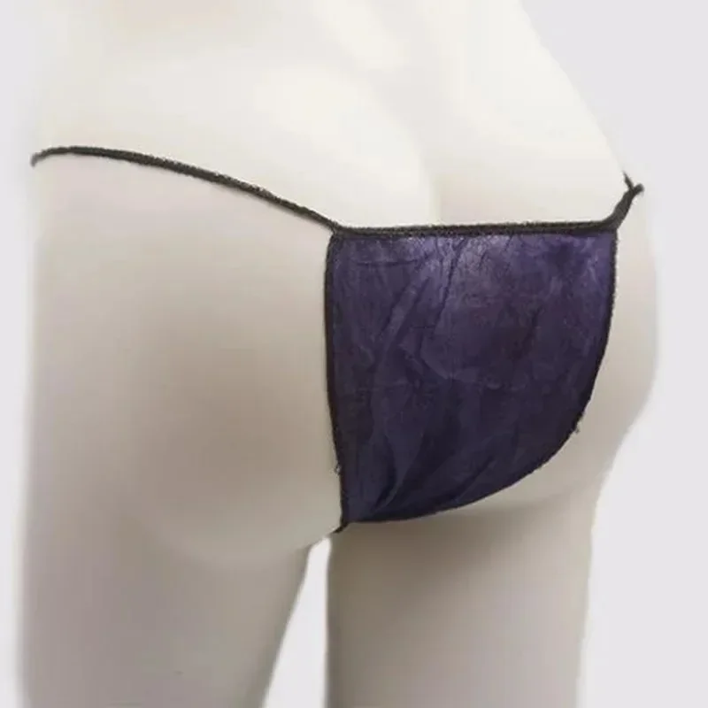 Preto viagem suor sauna a vapor respirável descartável g-string calcinha roupa interior t-back salão spa roupa interior feminina