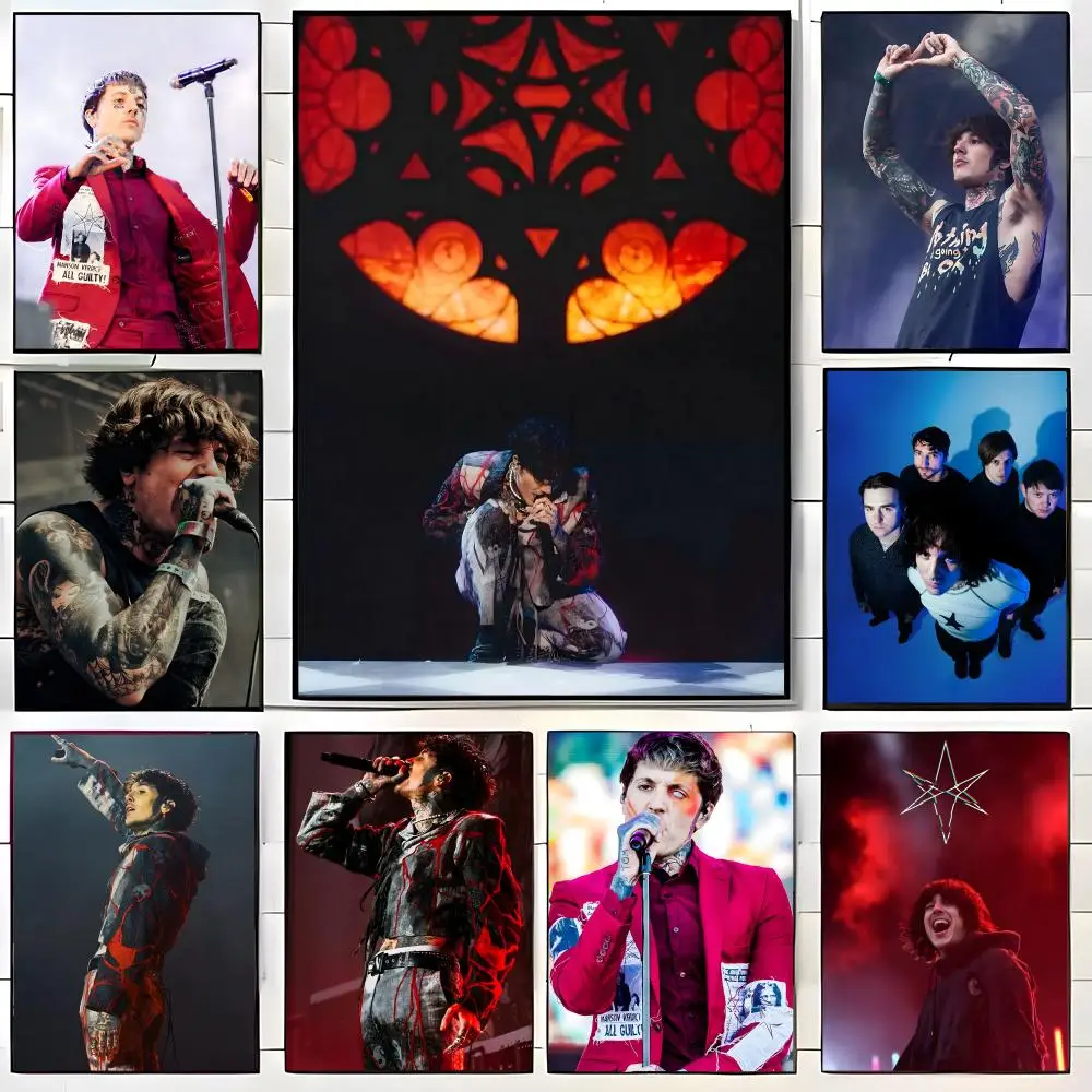 Alternative Rock B-Bring Me The Horizon Poster  Self-adhesive Art Waterproof Paper Sticker Coffee House Bar Room Wall Decor