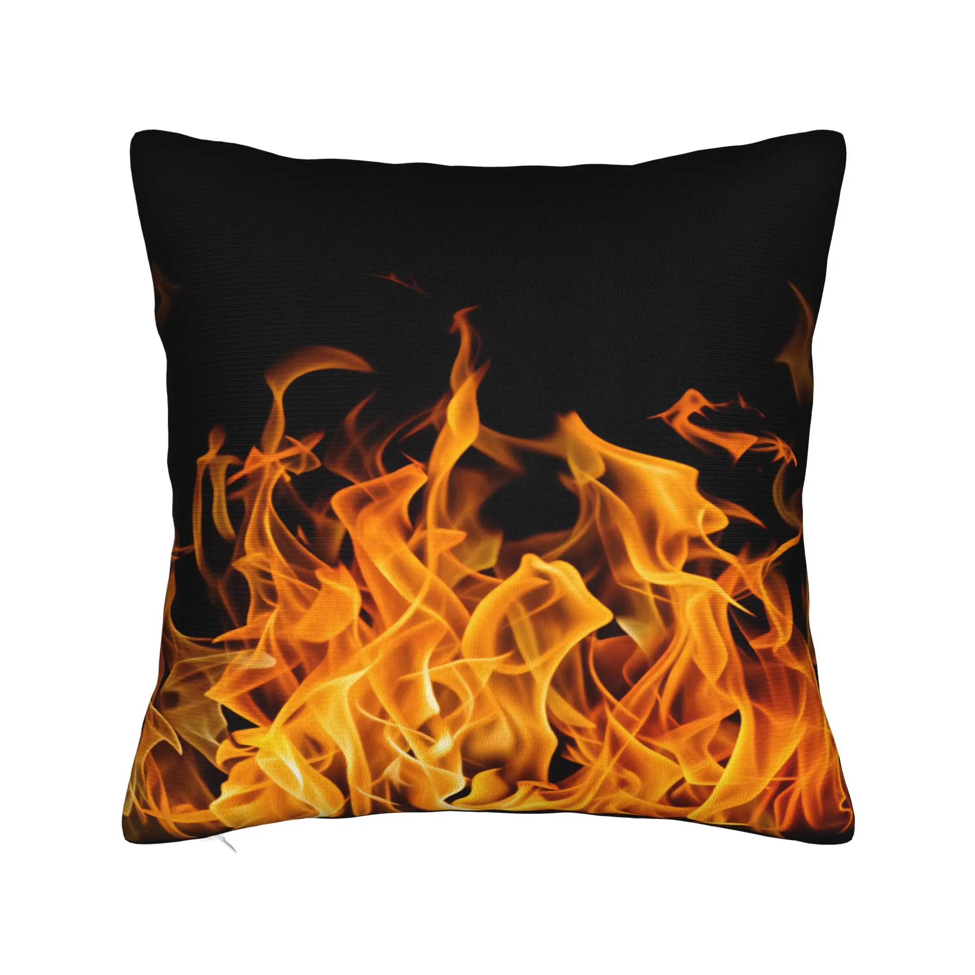 Pillow Case Fire Flames Soft  Pillow Cover For Chair Sofa Home Decor Retro Trendy Pillowcases