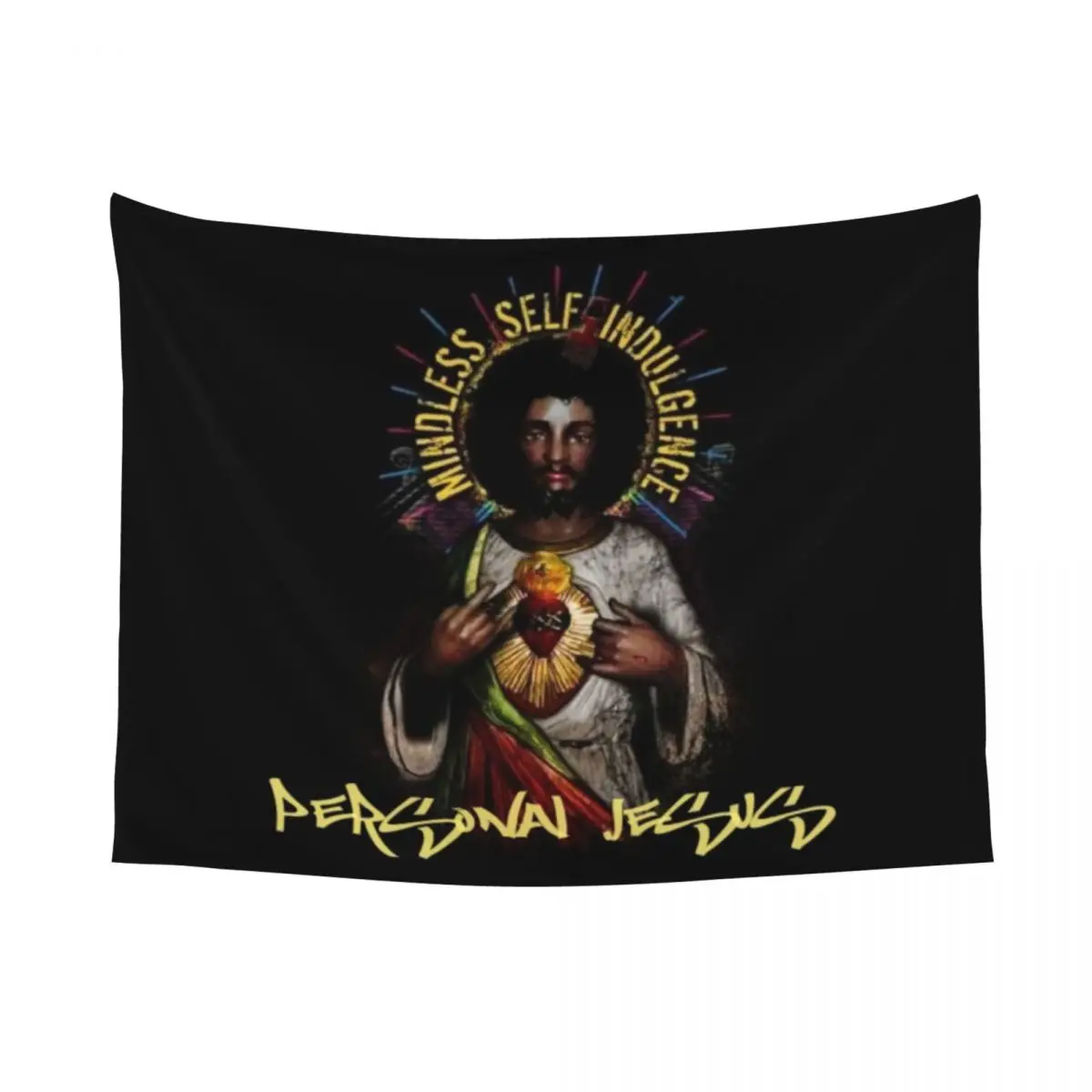 Custom Mindless Self Indulgence Personal Jesus Tapestry Hippie Room Decor Tapestries Wall Hanging for Dorm Home Decoration