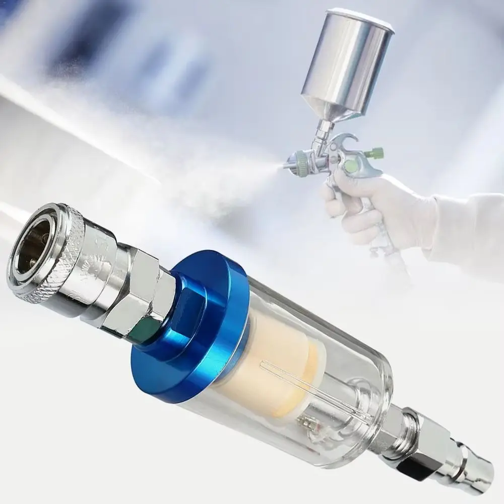 1Pcs AF-02 Air Oil Water Separation Filter Kit 1/4 Inch Thread with Regulator Gauge Painting Spray Torch Moisture Separator