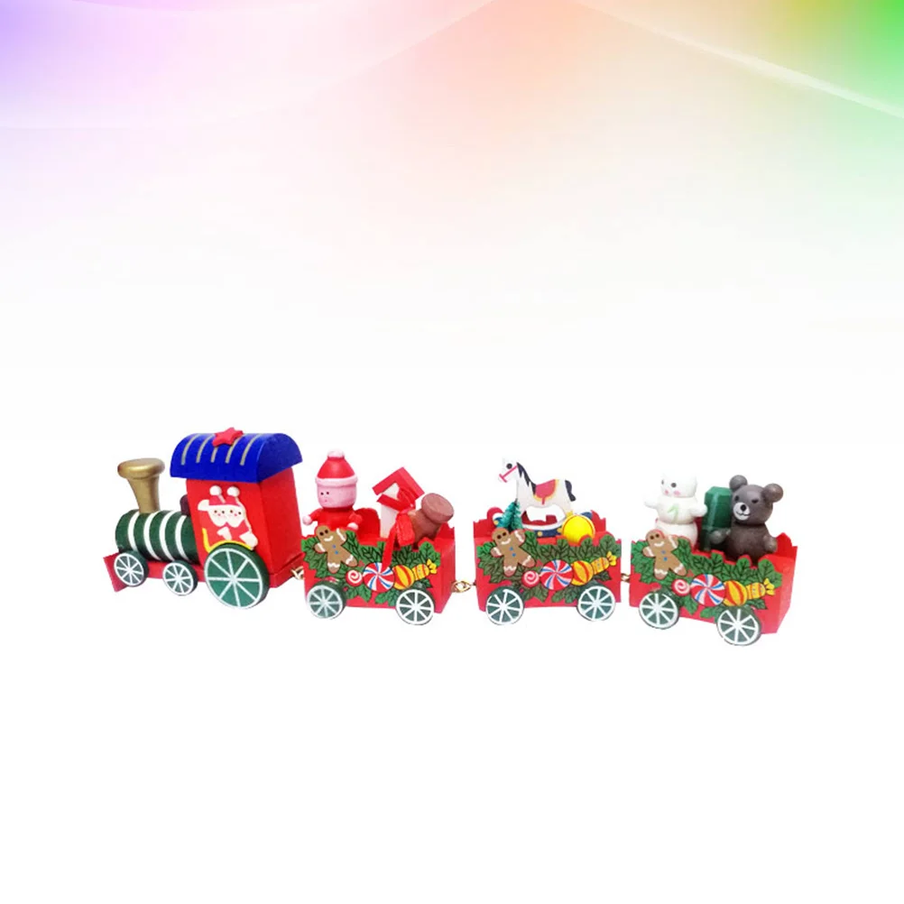 

Natural Wood Mini Train Christmas Ornaments Hanging Decoration Christmas Tree Decoration Party Wedding Kindergarten Gift
