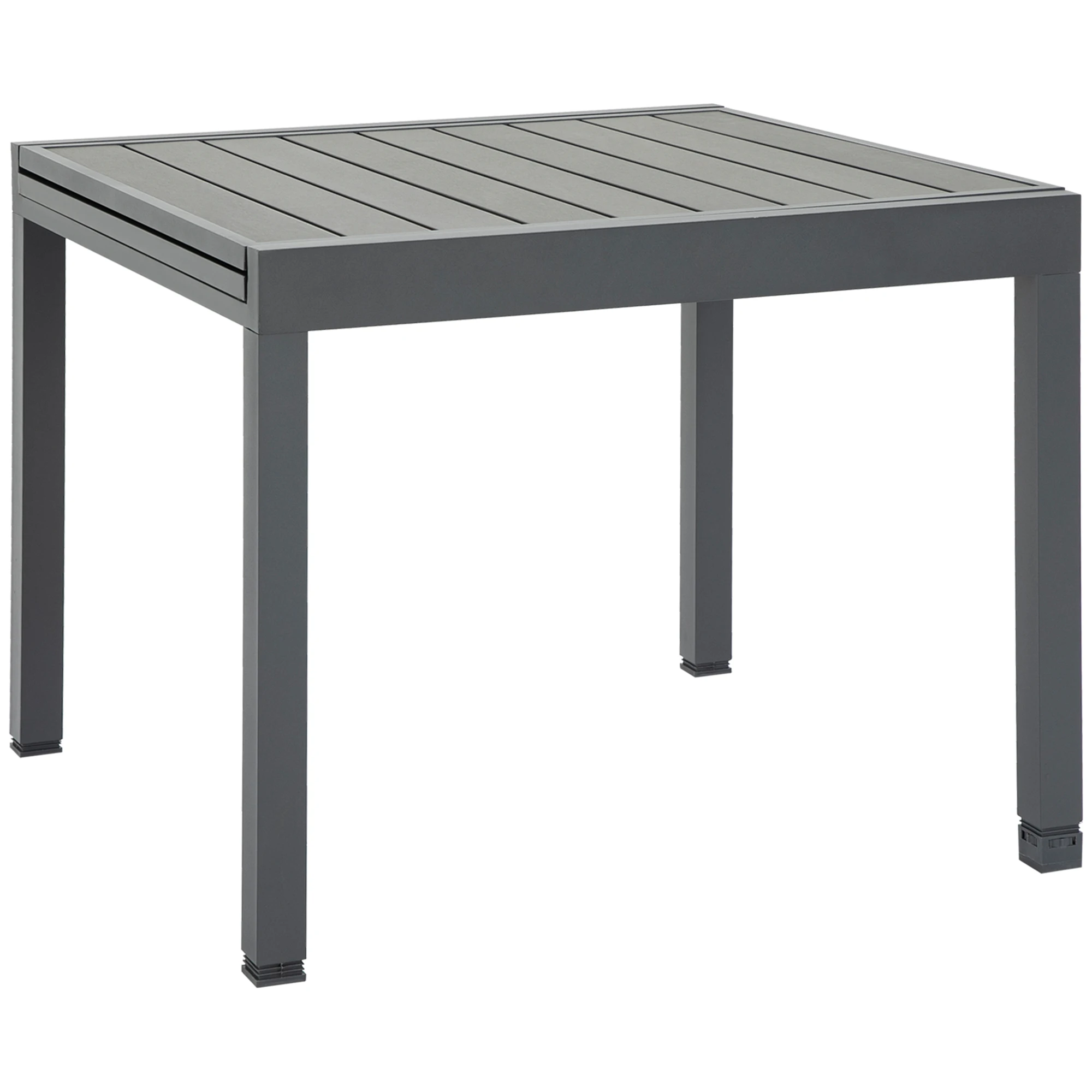 Outsunny aluminum expandable garden table outdoor dining table for 4-6 people load Max. 70 kg 180x90x73 cm