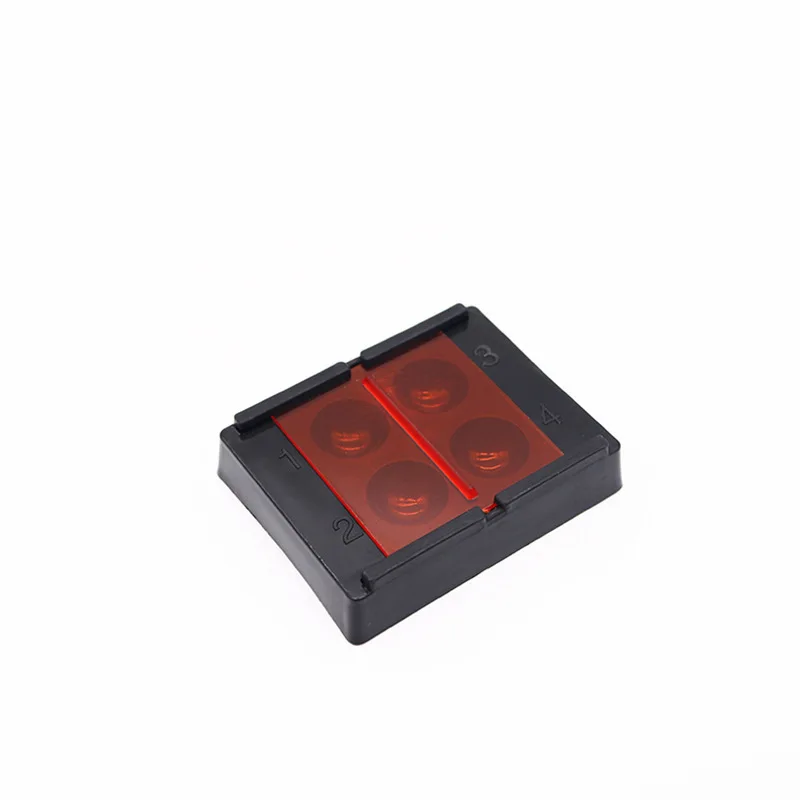 30Pcs 4 Holes Dental Mix Composite Shading Light Box with Cover Veneer Tooth Box Denture Teeth Patch Light Storage Case
