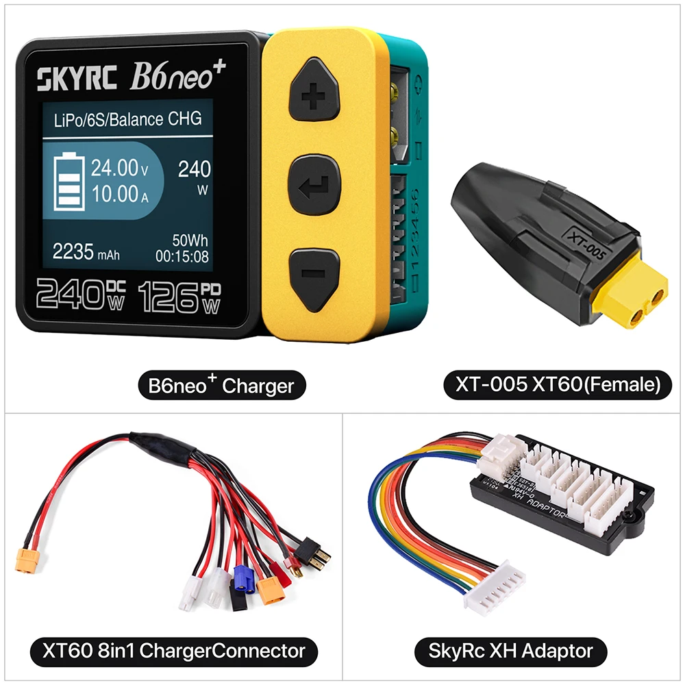 SKYRC B6neo/B6neo + LiPo Batterij Smart Balans Lader DC 200 W PD 80 W Ingang voor RC Model auto Schip Boot Vliegtuig