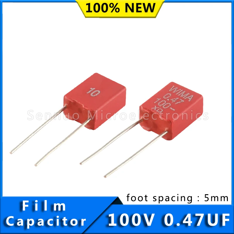 5/10pcs New German WIMA Film Capacitor MKS2 100V 0.47UF 100V 474 Pitch 5mm Audio Infinity Capacitor MKS2D034701E00KSSD