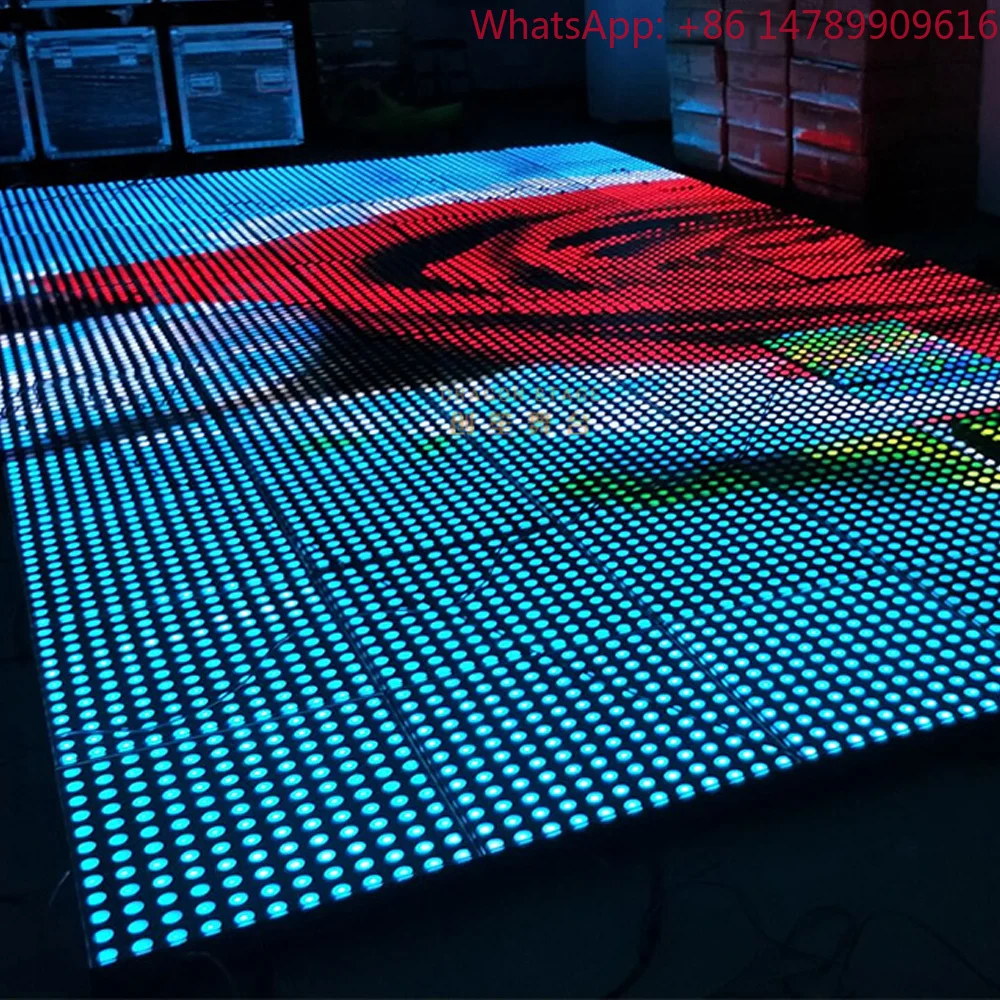 Human-Screen InteractionFactory Direct Supplier P2.9 P3.9 Standing Mirror Glass Tile Block Video Panels Price Led Dance Floor Di