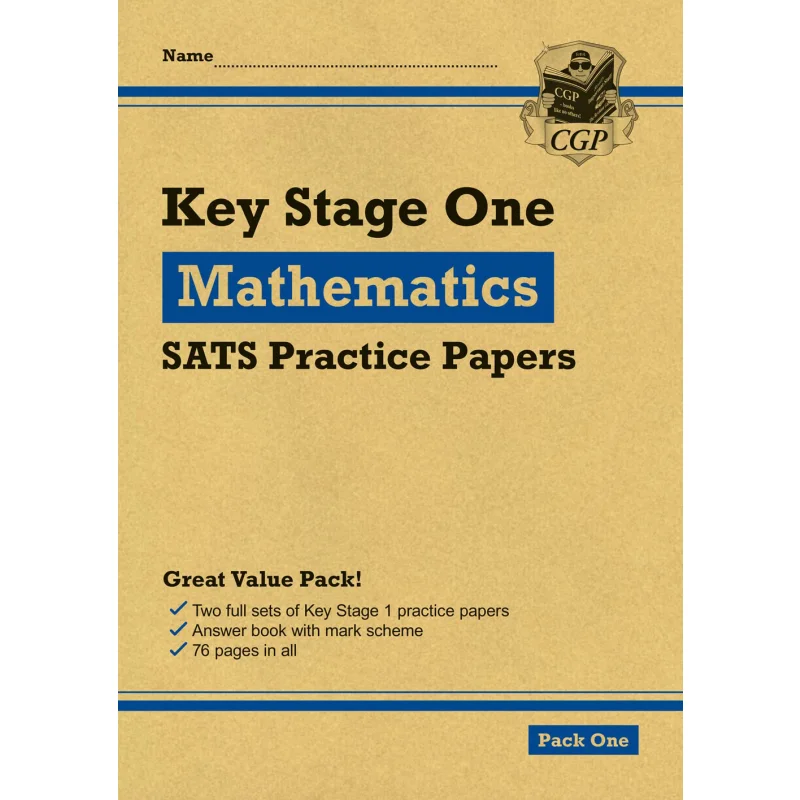 KS1 Maths SATS Practice Papers Pack 1 For End Of Year Assessments CGP Books Coordination Group Publications 9781789081053 Book