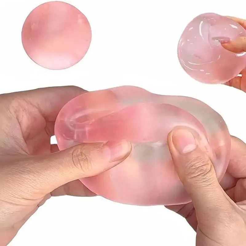 Soft Translucent Pastel Fidget Toys Portable Stress Relief Sensory Plaything for Kids Travel Outdoor Use