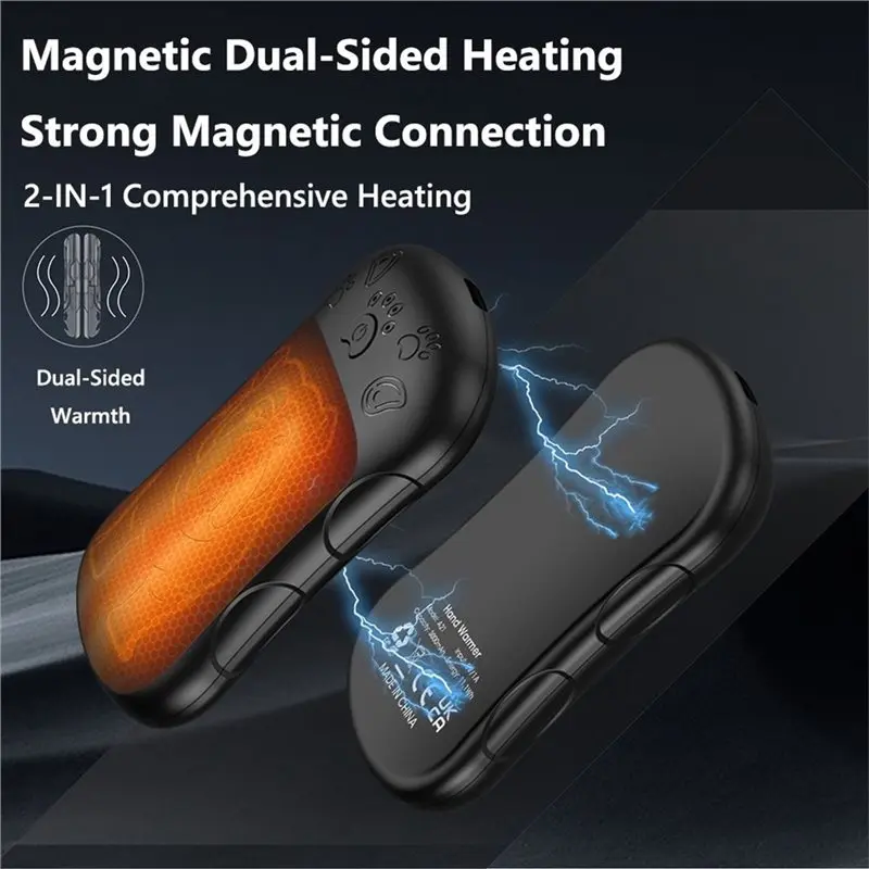 

ABFA Longer Heating Rechargeable Hand Warmers Strong Magnetic Pocket-Sized Hand Warmer Portable Hot Hands Heater