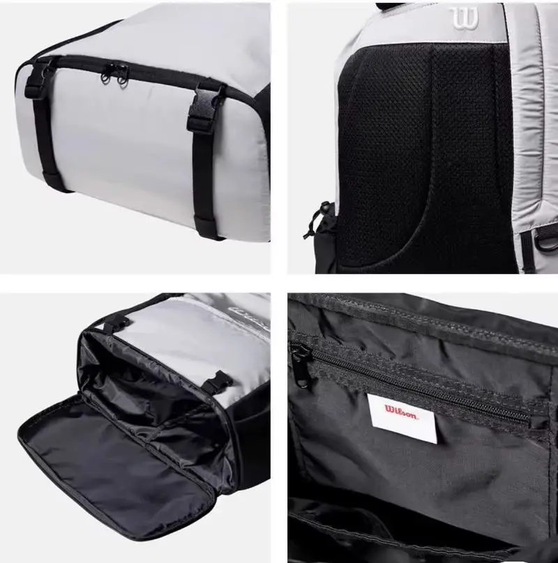 Сумка для теннисных ракеток Wilson, дорожная сумка для отдыха на шнурке, профессиональный спортивный рюкзак для тенниса и бадминтона с мини-карманом