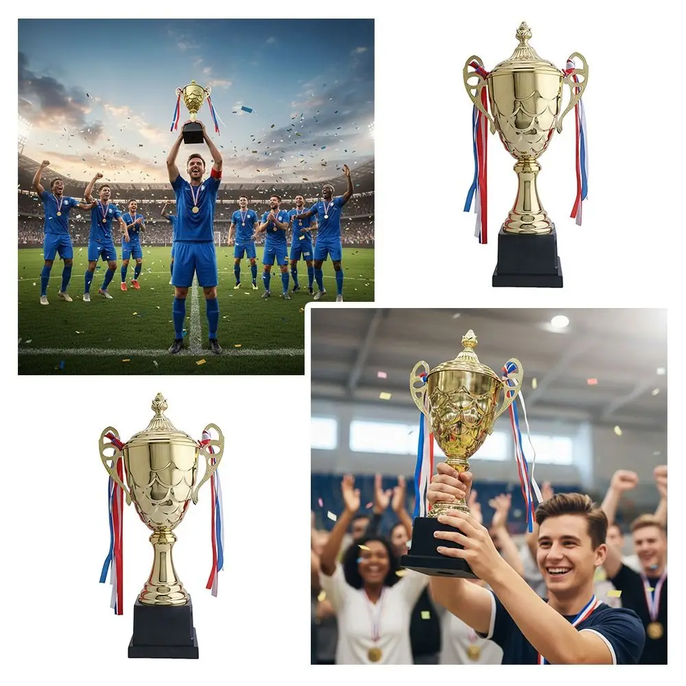 28/32/35/40/44/50cm Trophy Cup Gold Color Metal Cup Champion Trophy Covered Design Customizable Award Cup Sports Competition