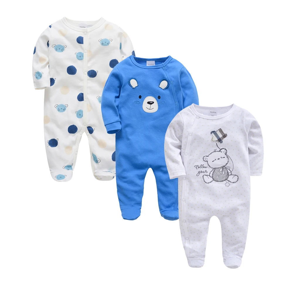 2025 Newborn Baby Boy Rompers 0-12 Months Full Sleeve Girls Clothes Cartoon Print Spring Autumn Clothing