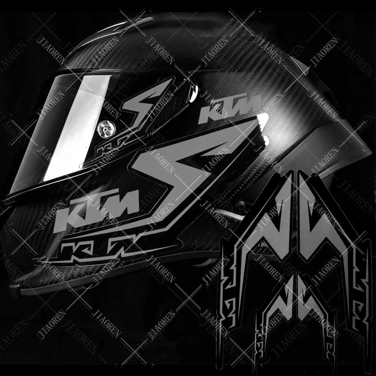 Racing Ktm Helmet Stickers Decal Logo For Exc 250 300 350 450 Duke 200 690 1290 390 Rc 125 image 3