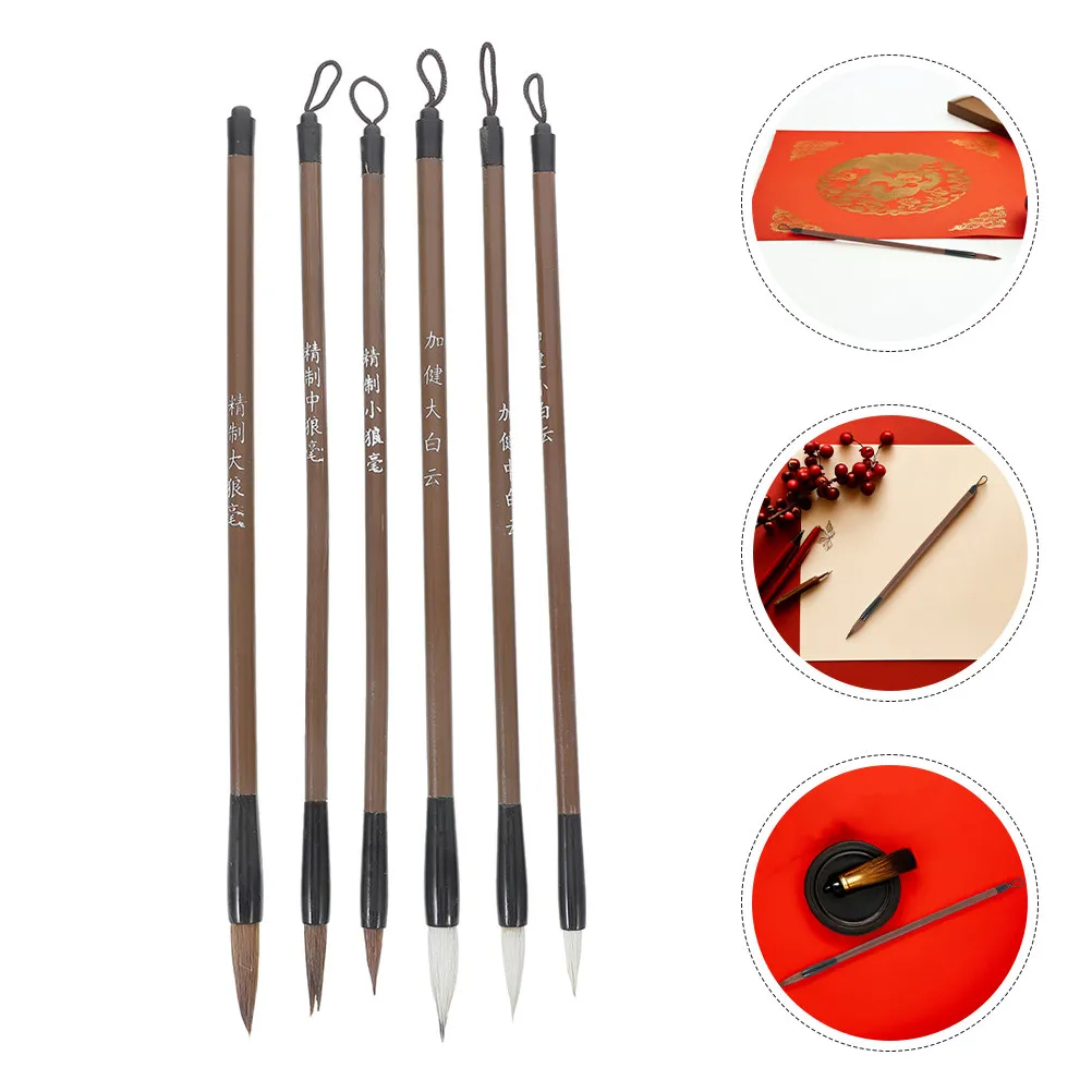 Chinese Calligraphy Brush Pen Set 12Pcs Natural Hair Tips for Writing Practice and Precision Art