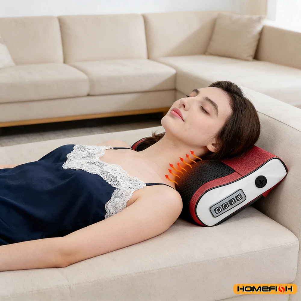 マルチセラピー ネック＆ショルダー マッサージャー（ヒート機能付き）、人間工学に基づいたポータブルな筋肉用ニーディングツール