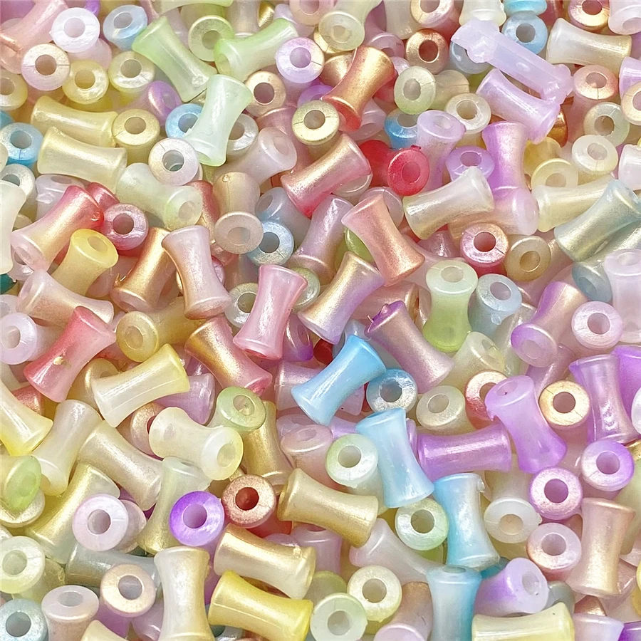 Bamboo shaped beads for necklaces bracelets earrings pendants jewelry making mobile phone chains keychains DIY , 60PCs