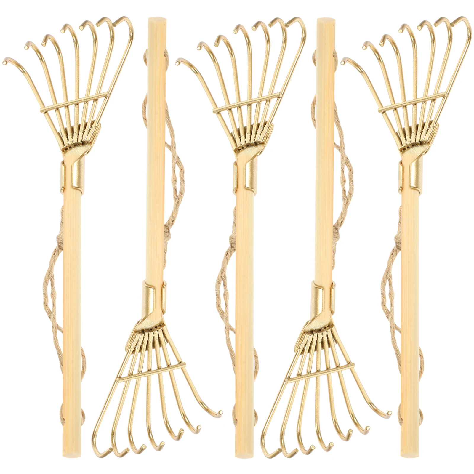 

5pcs Miniature Iron Rakes Small Incense Ash Tools For Sand Table Planting Outdoor Sandbox Accessories