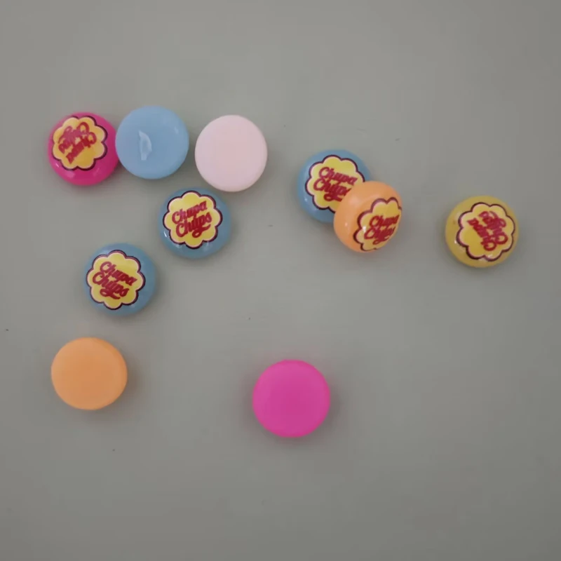 8Pcs Kawaii Cute Mini Chupa Candy Lollipop Figure Resin DIY Accessory Sweety Chups 3D Model Phone Charms Toy Gift for Lady Adult