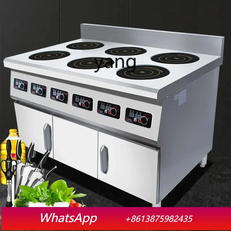 cQ Commercial Induction Cooker Multi-head 3500W High Power Six-head Cabinet Electromagnetic Cooker Kitchen Equipment