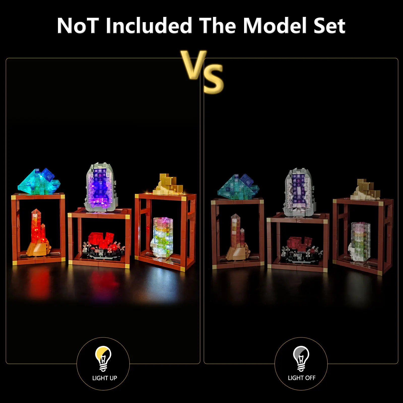 LYBMTWF LED-verlichtingsset compatibel met Lego 21362 Mineral Collection bouwsteen (exclusief de modelstenen)