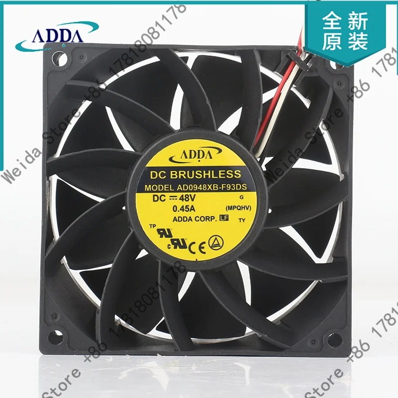 

New ADDA 5V 12V 24V DC 48V 0.45A AC EC 9038 90X90X38MM 9CM Double ball converter Communication server AD0948XB-F93DS Cooling fan