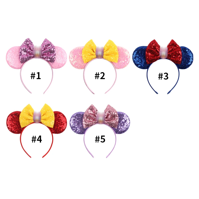 Disney Daisy Duck Ear Headband for Adults Donald Duck Hairbands Girls Kids Headwear Women Mickey Mouse Ears Bow Hair Accessories view 6