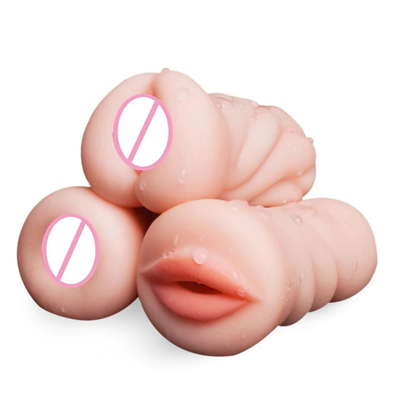 4D Realistic Deep Throat Male Masturbator Silicone Artificial Mouth Vagina Anal Erotic Oral Sex Masturbator Sex Toys for Men