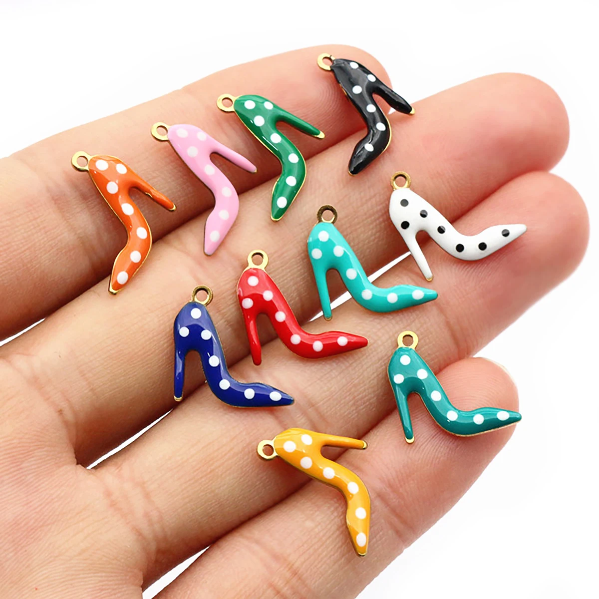 20pcs 8.5x6mm Enamel Evil Eyes Ball Charms Pendant Small DIY Jewelry Making Accessories Findings for Necklace Bracelet Earrings