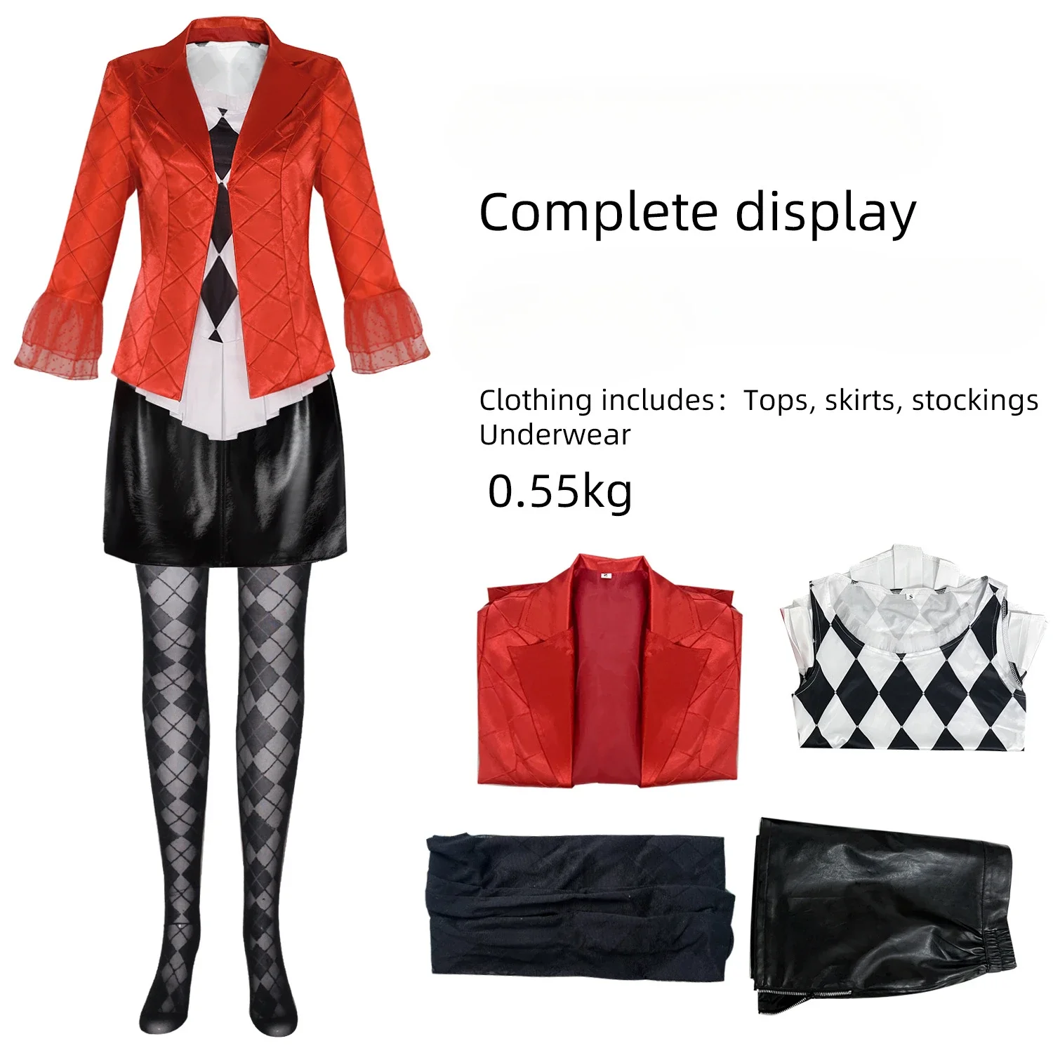 Joker2 klaun dziewczyna Harley Quinn przebranie na karnawał kostium sceniczny na Halloween kostium świąteczny